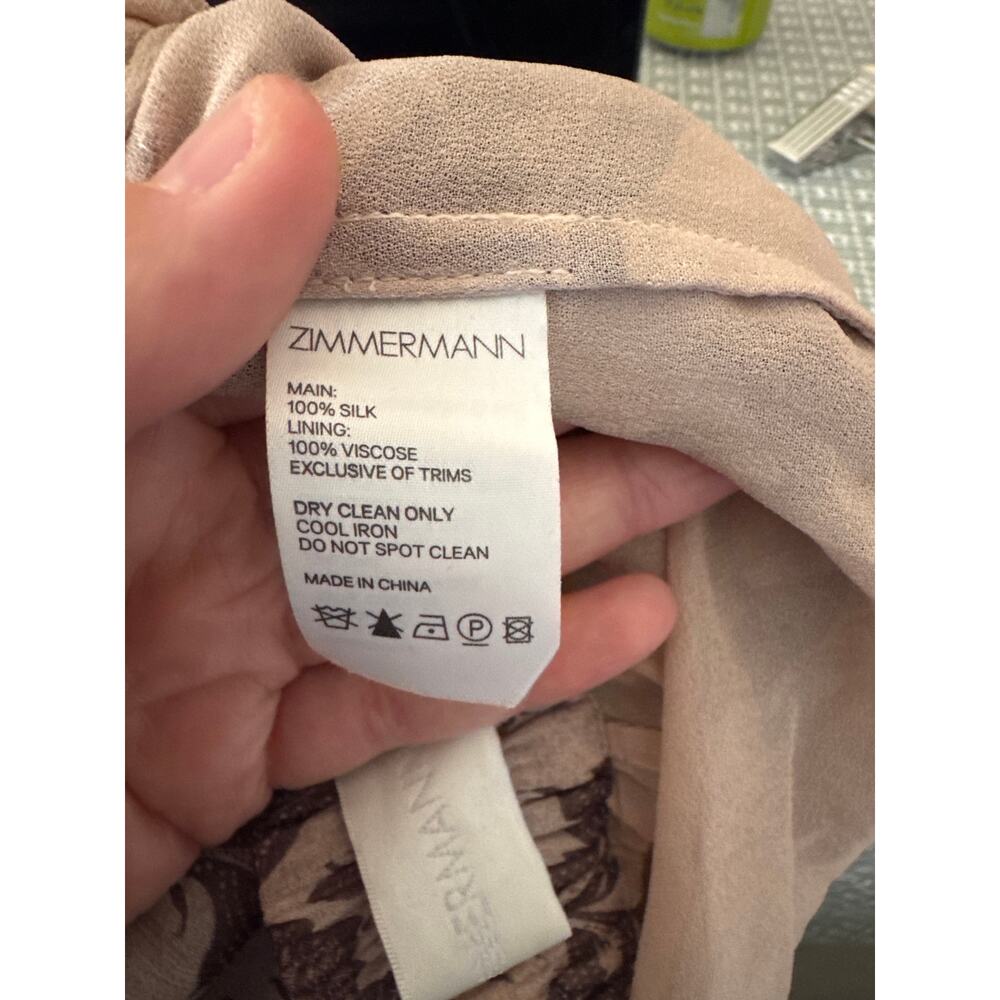 Zimmerman Juno Tie Blouse and Pants in Aged Batik size 0/1 - Picture 8 of 9
